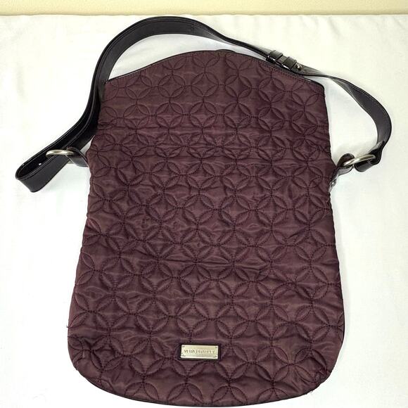 Vera Bradley Quilted Foldover Crossbody Bag & Wallet Set | Eggplant Purple - Picture 4 of 16